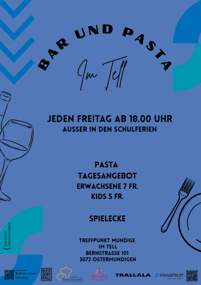 Bar und Pasta im Tell