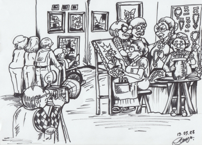 Ausstellung KreAktiv mit Bistro